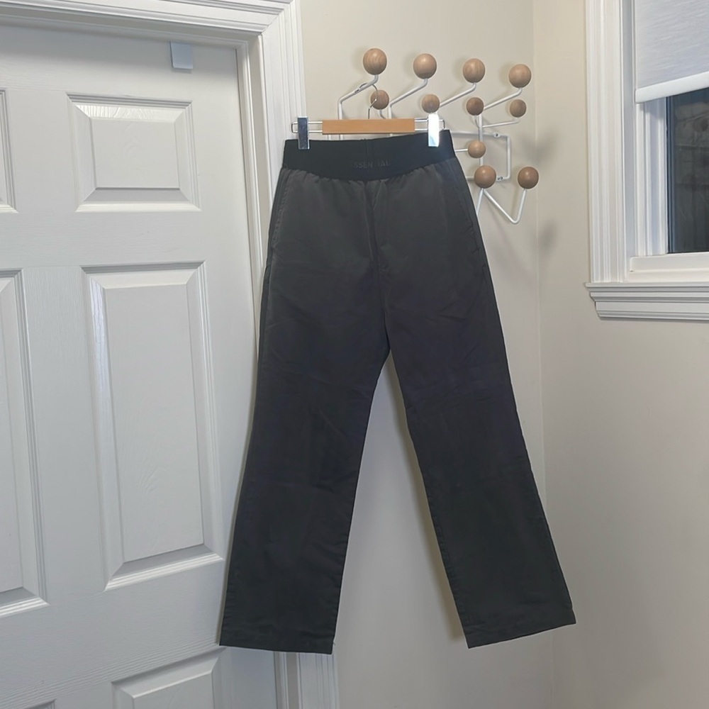 Essentials - Fear of God High Waist Wide Legged Pants - Black / Grey - XS
